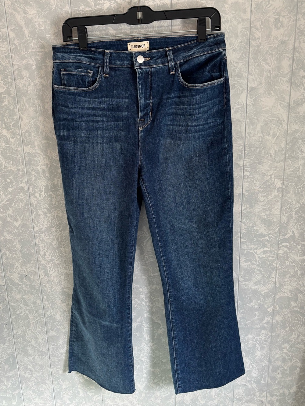 L’agence Dark denim jeans straight flare size 29